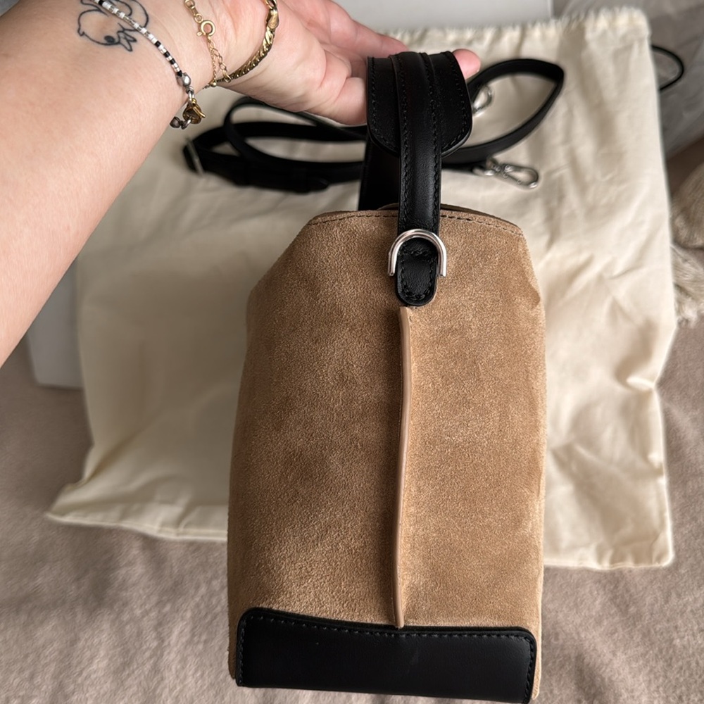 Flattered Helia Handbag Suede Sand New - Picture 7 of 16